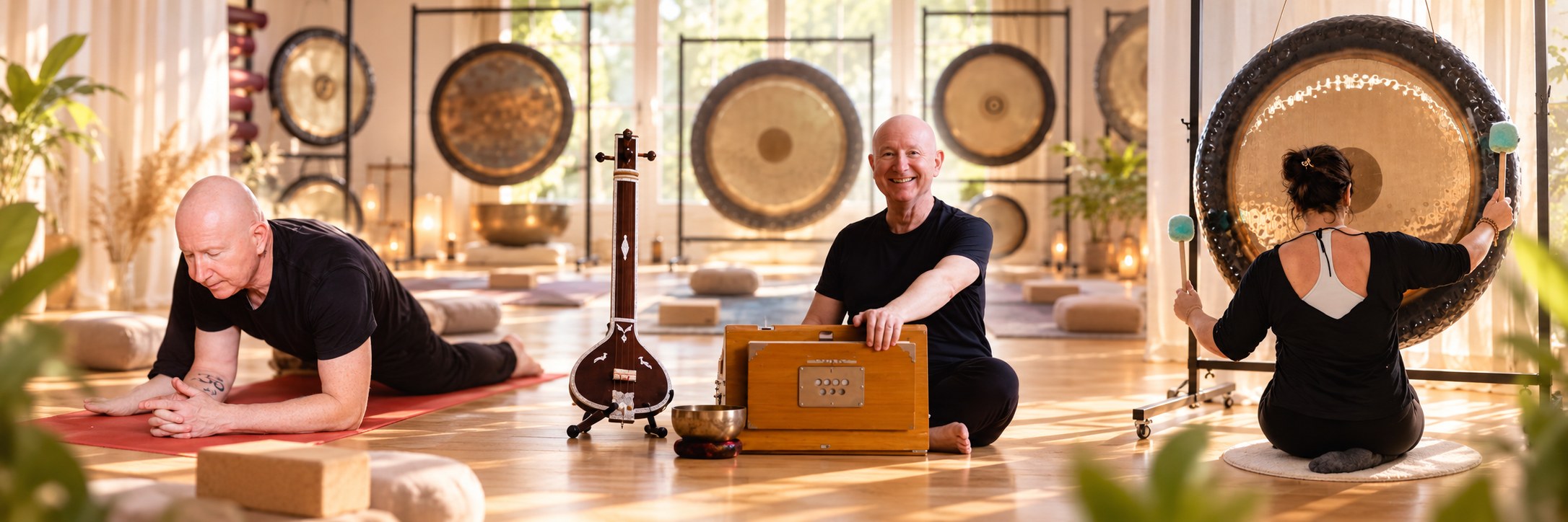 Yin Yoga, kirtan et bain de gongs